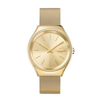 Thumbnail for Lacoste analog quartz watch for women with yellow gold-colored stainless steel bracelet - 2000952 on sale