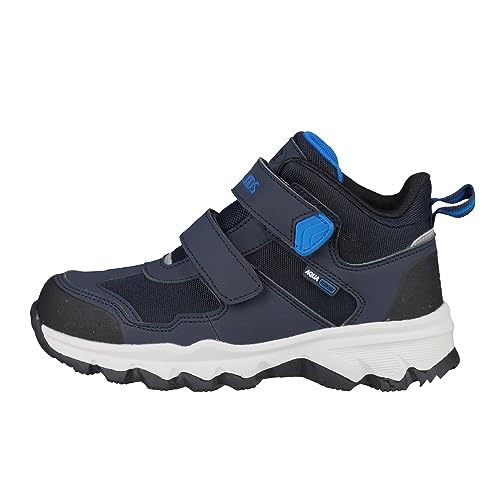 Trollkids wasserdichte sportliche knöchelhohe Kinder Schuhe mit Klettverschlüssen KJERAG, Anthrazit/Goldgelb, im Sale