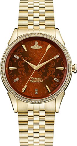 Vivienne Westwood Damen Analog Quarz Uhr mit Edelstahl Armband VV208RDGD im Sale