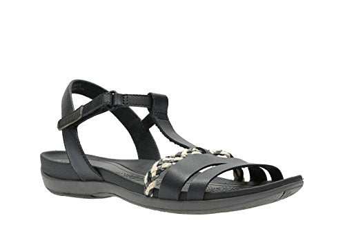 Clarks Damen Tealite Grace T-Spange Sandalen, Schwarz, 41 EU im Sale
