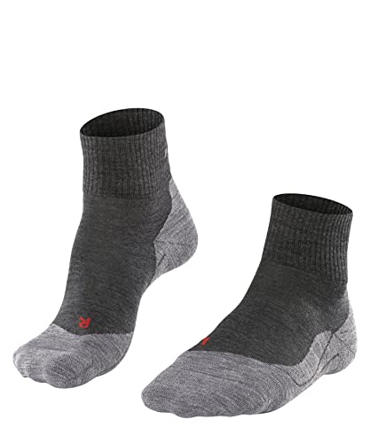 FALKE Herren Wandersocken TK5 Wander Short Sso Wolle Funktionsmaterial antiblasen dünn 1 Paar, Grau Asphalt Melange 3180, 44-45 im Sale