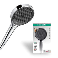 Thumbnail for hansgrohe Rainfinity - Duschkopf, Handbrause mit 3 Strahlarten, runde Duschbrause (130 mm), Brausekopf mit Antikalk-Funktion, Chrom, 26864000 im Sale