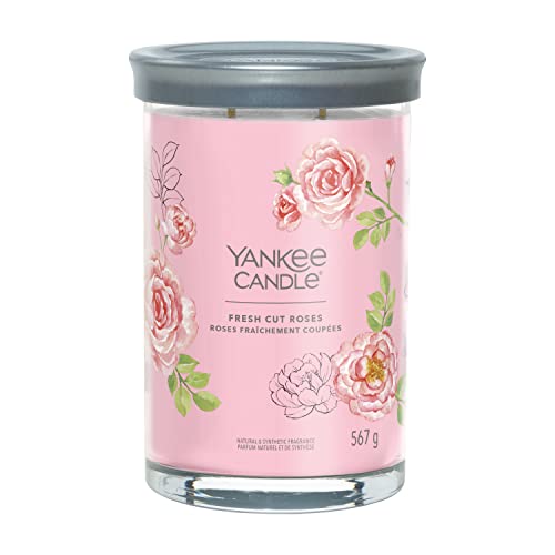 Yankee Candle Signature Scented Candle | Large Tumbler Candle with Long Burn Time "Fresh Cut Roses" | Soy Wax Blend | Perfect Gifts for Women on Sale
