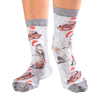 Thumbnail for Wigglesteps Lady Socks CHRISTMAS CAT on sale