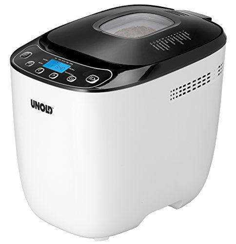 Unold 68010 Backmeister Design - Bread maker, up to 1,000g bread weight, black and white, 550 watts, BPA-free, cool-touch housing, 12 saved programs, LCD display on sale