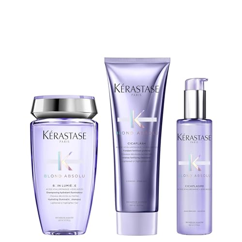 Kérastase, Blond Absolu, Pflegeroutine mit Shampoo, Haarspülung und Serum für blondiertes, gesträhntes oder natürlich blondes Haar, Mit Hyaluronsäure im Sale