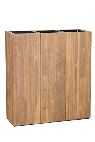 VIVANNO Plant Pot Room Divider Privacy Screen Wood ELEMENTO Brown - 75x64x25 on Sale