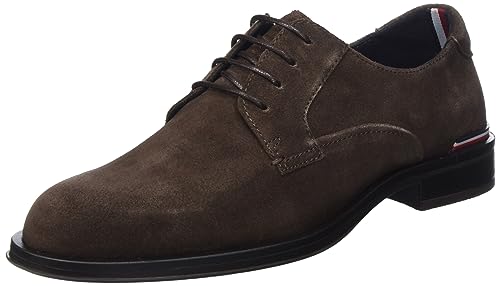 Tommy Hilfiger Herren Derby Schuh Core Suede Wildleder, Braun (Cocoa), 40 im Sale