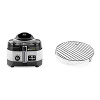 Thumbnail for De'Longhi MultiFry Extra Chef FH1394 hot air fryer, multicooker with 1.7 kg capacity, convection system with 2 heating elements, 2300 watts, grey/white & DLSK 104 D.240 X 33 stainless steel grill on sale