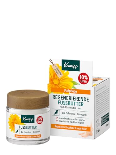 Kneipp Regenerierende Fussbutter - Auch für sensible Haut - Bio-Calendula und Orangenöl - Intensive Pflege sofort spürbar - 100ml im Sale