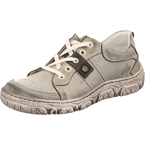 Krisbut Schuhe Halbschuhe Schnürschuhe Sportlich Schnürschuh Glattleder Freizeit Sport Schuhe Uni Damen Schuhe grau Leder bequem im Sale