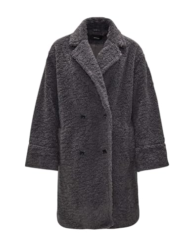 OPUS Damen Mantel | Teddymantel HONISE Loose im Oversize Look Graphite Glaze, 38 im Sale