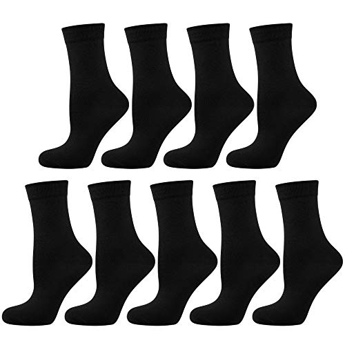 Only the 9-pack no-rubber socks with comfortable waistband without cutting in soft cotton women on sale