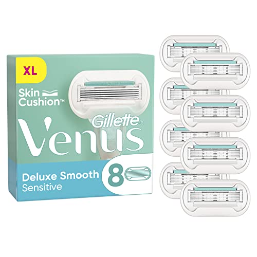 Gillette Venus Deluxe Smooth Sensitive Rasierklingen für Rasierer Damen, 8 Ersatzklingen für Damenrasierer, Metall im Sale