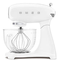 Thumbnail for Smeg, SMF13WHEU Planetary Mixer, 10 Speeds, Soft Start Function, 4.8 l Glass Bowl, Motor Lock, Includes Accessories, 800W, White on Sale