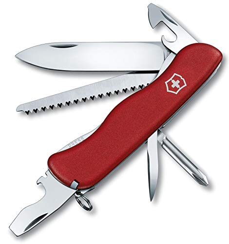 Victorinox Schweizer Taschenmesser, Trailmaster, Swiss Army Knife, Multitool, 12 Funktionen, Kapselheber, Feststellklinge, Rot im Sale