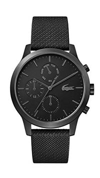 Thumbnail for Lacoste Multi Dial Quartz Watch for Men with Black Leather Strap - 2010997 on Sale