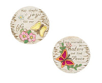 Thumbnail for Invero Set mit 2 dekorativen Schmetterlings-Garten-Trittsteinen – lebendiger Beton-Boden- oder Wandschild – ideal für alle Gärten, Terrasse, Rasen, Einfahrten und mehr – 17,5 cm im Sale