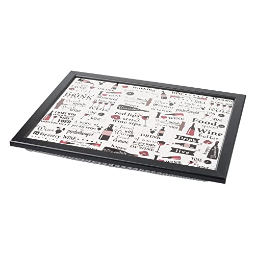 Invero Deluxe Lips and Sips Knietablett, gepolstert, mit Holzrahmen und Sitzsack-Kissen, ideal für Frühstück im Bett oder Abendessen, x 34 cm im Sale