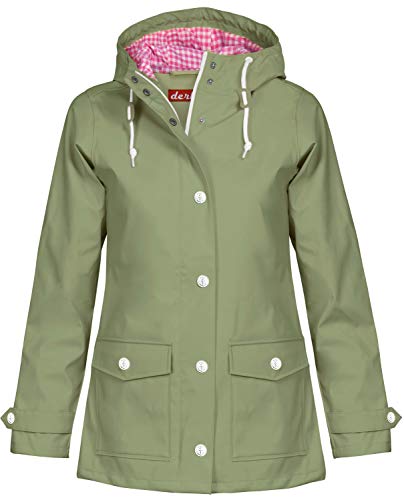 derbe Damen Regenmantel, Farbe:Oliv, im Sale