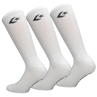 Thumbnail for Converse 3 Pairs Classic Star Chevron Socks - Mid Calf Length - Men (White, 39-46) on Sale
