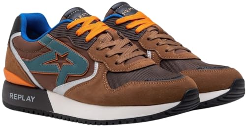 REPLAY Herren Sneaker Sportlich, Braun (Tan 056), 42 im Sale