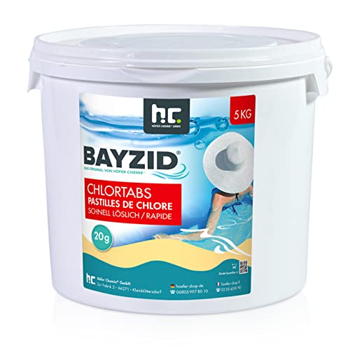 5 kg HOCHEFFEKTIVE Pool Chlor Tabletten 20g BAYZID schnell löslich mit 56% Aktivchlorgehalt für Pool & Schwimmbad von Höfer Chemie im Sale