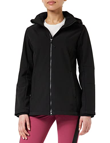 CMP - Damen-Softshelljacke mit abnehmbarer Kapuze, Schwarz, D36 im Sale