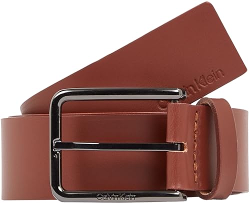 Calvin Klein WARMTH 35MM Fixed Belt Men, Brown (Dark Tan), 130 on Sale