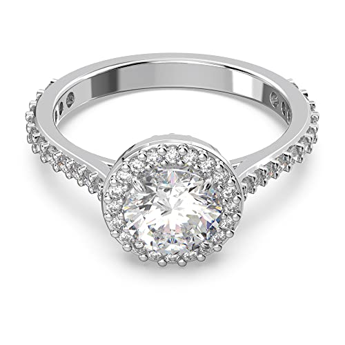 Swarovski Constella Cocktail Ring, Rhodium-plated ladies' ring with radiant Swarovski crystals on sale