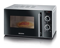 Thumbnail for SEVERIN 2-in-1 microwave with grill 700 W, grill oven with 9 automatic programs, microwave with grill rack and turntable, silver-black, MW 7771 on sale