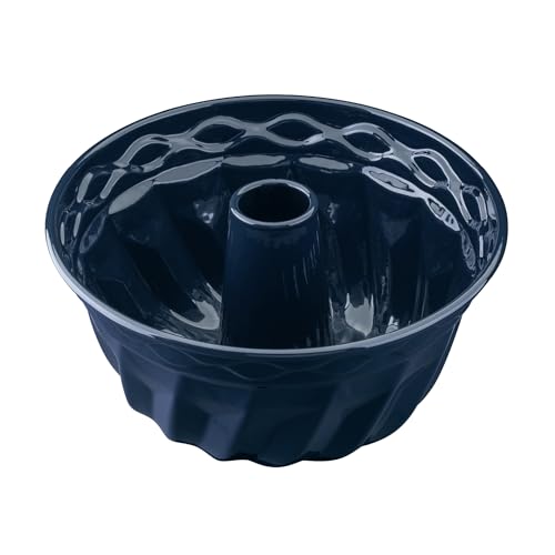 Dr. Oetker Guglhupf Backform Ø 22 cm Back-Liebe Emaille – Schnitt- & kratzfeste Gugelhupf Form mit Emaille – 22er Gugelhupfform in Dunkelblau im Sale