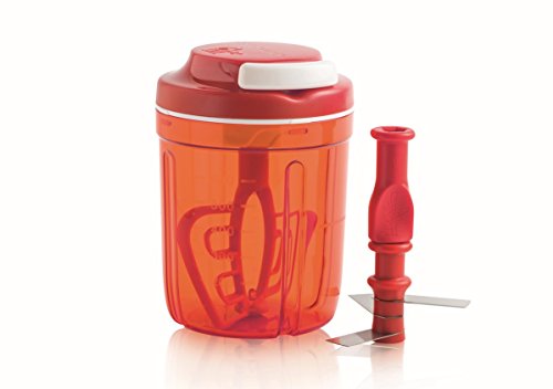 Tupperware pürieren, rühren, Deckel PBT/ABS · Behälter TP · Klingen Metall, Rot, 730ml, 730 im Sale