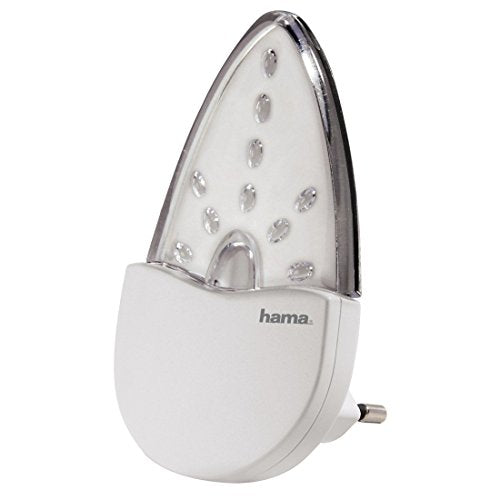 Hama Amber LED Night Light for Children's Rooms and Bedrooms (energy-saving, only 0.2 W, orientation light for hallways and basements, mood light, night lamp, Euro plug)