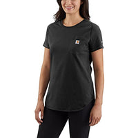 Thumbnail for Carhartt Damen Force Relaxed Fit Midweight Pocket T-Shirt, Schwarz, Mittel im Sale