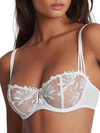 Thumbnail for Aubade Damen Lovessence Halbschalen BH, Weiß (Blanc), 75F, Weiß (Weiß), 65E im Sale