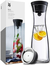 Thumbnail for WMF Basic Wasserkaraffe aus Glas, 1 Liter, Glaskaraffe mit Deckel, Silikondeckel, CloseUp-Verschluss im Sale