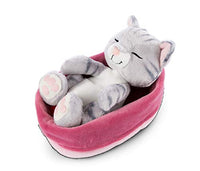 Thumbnail for NICI 47144 Kuscheltier pink-lilanem Körbchen 16 cm – Sleeping Kitties Plüschtier Mädchen, Jungen & Babys – Stofftier Katze zum Kuscheln, Spielen & Schlafen – Gemütliches Schmusetier, Grau im Sale