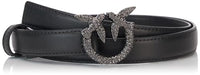 Thumbnail for Pinko Damen Love Berry H2 Belt Vit.Seide Schnalle Gürtel, Z99b_Schwarz Limousine Block Color, im Sale