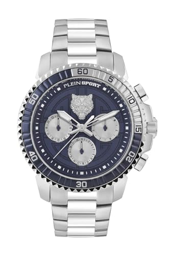 Plein Sport Herren Uhr Multifunktion Analog Quarz Powerlift PSPBA0723 Edelstahl im Sale