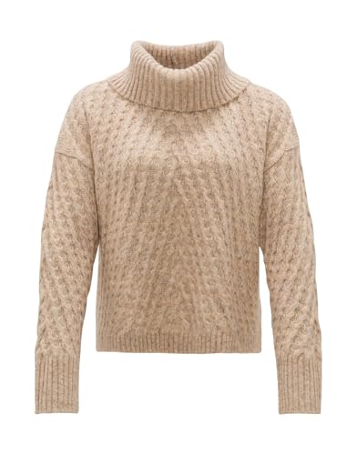 OPUS Damen Pullover | Grobstrickpullover PLINEA Regular mit Wolle Macadamia, 40 im Sale