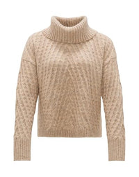 Thumbnail for OPUS Damen Pullover | Grobstrickpullover PLINEA Regular mit Wolle Macadamia, 40 im Sale