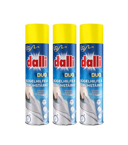 dalli duo Bügelhilfe & Sprühstärke I 3 x 400 ml pro Dose I Für faltenfreie Wäsche und perfekten Halt | 3er Pack im Sale