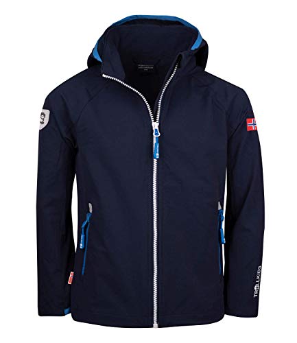 Trollkids Kinder Softshell Jacke Kvalvika, Marineblau/Mittelblau, im Sale