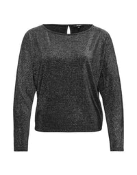 Thumbnail for OPUS Damen Langarmshirt | Shirt SIGLAM Batwing Fit aus schimmerndem Jersey Black, 38 im Sale