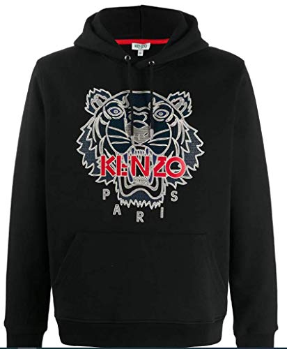 Kenzo Herren Kapuzenpullover Hoodie Tiger Schwarz (M) im Sale