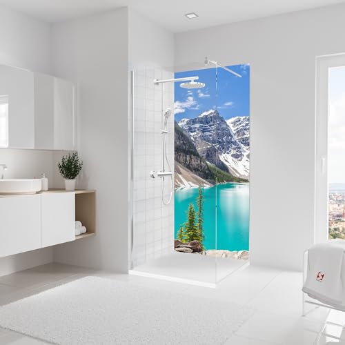 Schulte Duschrückwand Set über Eck, Sonnenuntergang Düne, 2 x 90x210 cm, Wandverkleidung aus 3 mm Aluminium-Verbundplatte als fugenloser Fliesenersatz im Sale