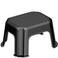 Thumbnail for Rotho Basic Tritthocker bis 150 kg belastbar, Kunststoff (PP) BPA-frei, schwarz/silber, (43.1 x 35.8 x 23.8 cm) im Sale