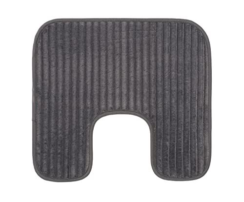 Gözze - Rutschfester Weicher Toilettenteppich in U-Form, 100% Polyester, 50 x 45 cm - Anthrazit im Sale