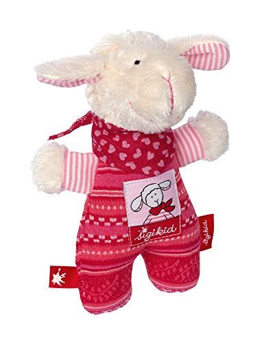 sigikid, girls, grasping toy and rattle, sheep Schnuggi, red/pink, 48165 on sale